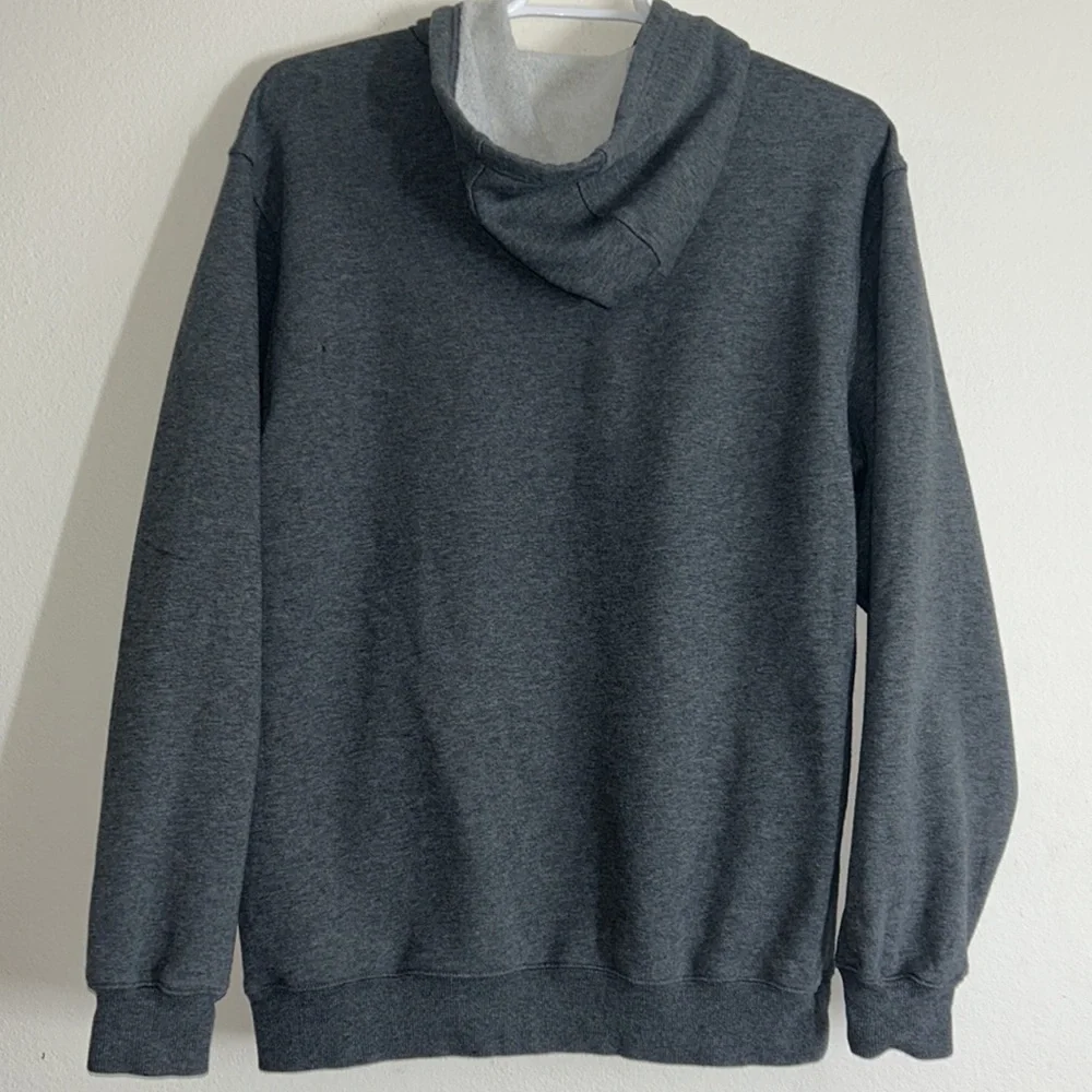 Adidas Gray Fleece  Long Sleeves Pullover Hoodie - Picture 8 of 17
